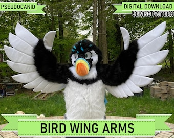 Bird Wings/Wing Arm Pattern (Digital PDF/Tutorial, A4/ANSI Letter)