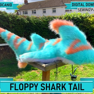 Floppy Shark Fish Tail Pattern Digital PDF/Tutorial, A4/ANSI Letter image 1