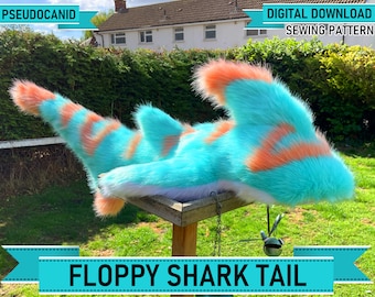 Floppy Shark Fish Tail Pattern (Digital PDF/Tutorial, A4/ANSI Letter)