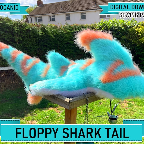 Floppy Shark Fish Tail Pattern (Digital PDF/Tutorial, A4/ANSI Letter)