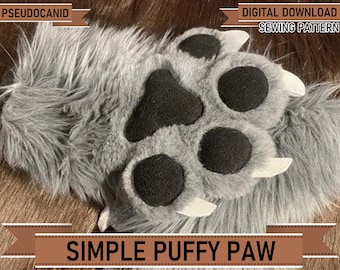 Easy Toony Puffy Hand Paw Basic/Simple Pattern (Digital PDF/Tutorial, A4/ANSI Letter)