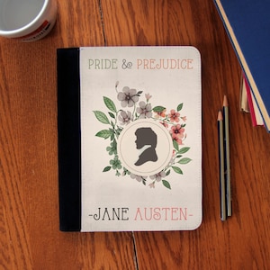 Pride & Prejudice Cover Journal Suede Canvas Cute!