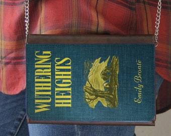 Wuthering Heights Bronte Book Cover  Faux Leather Purse Handbag