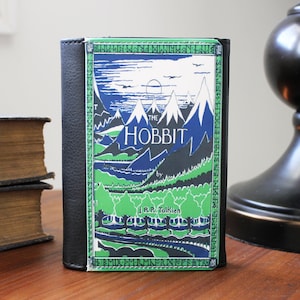 Pochette portefeuille à deux volets en similicuir avec couverture de livre The HOBBIT