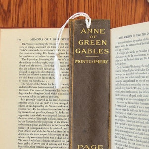 Anne of Green Gables Book Spine Felt Tasseled Bookmark 2x7"