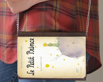 Le Petit Prince French Book Cover Faux Leather Purse Handbag