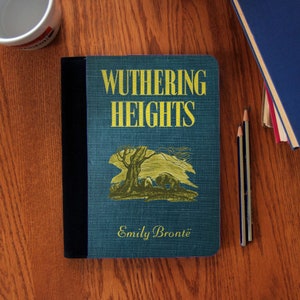 Wuthering Heights Book Cover Writing Notebook Journal Suede Canvas Cute!