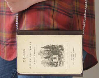 Walden Book Cover Faux Leather Purse Handbag