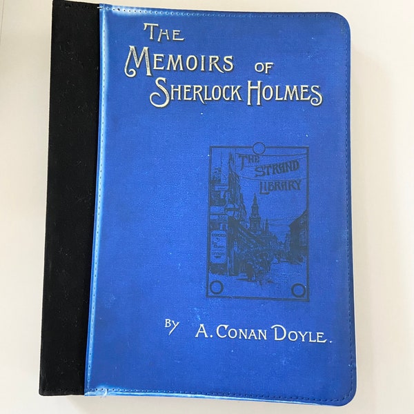 BLACK FRIDAY- The Memoirs of Sherlock Holmes Book Cover iPad 2,3,4 Canvas and Suede Protection Case