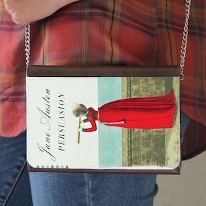 Persuasion Book Cover Faux Leather Purse Handbag