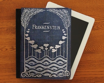 Couverture de livre Frankenstein pour iPad 2, 3, 4, iPad Mini, étui de protection en cuir, toile et daim