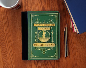 20 000 lieues sous les mers Couverture de livre Carnet de notes Carnet de notes Toile en daim Mignon !