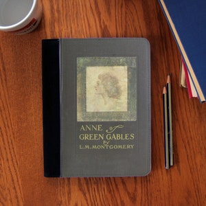 Anne of Green Gables Old Book Cover Notebook Journal Suede Canvas Cute!
