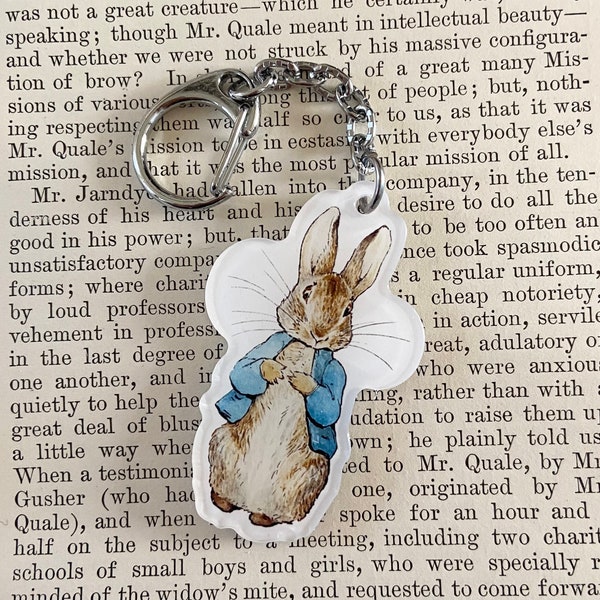 Peter Rabbit Illustration Keychain Great Gift!!!