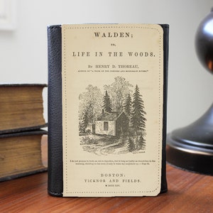 Cartera de mano de piel sintética con tapa de libro plegable WALDEN