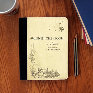 Winnie The Pooh Book Cover Writing Notebook Journal Suede Canvas Cute!