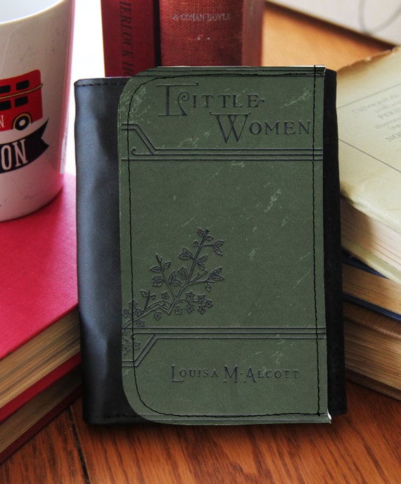 little women book cover trifold wallet clutch trifold book