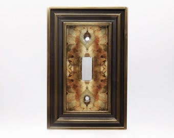 Down Under Feathers Light Switch Plate