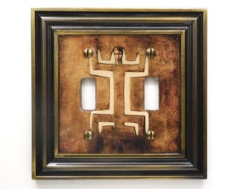 Tribal Welcome Double Toggle Light Switch Cover