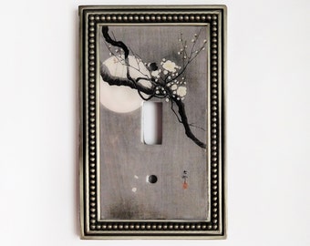 Flowering Plum and Moon, Tranquil Moon Light Switch Cover