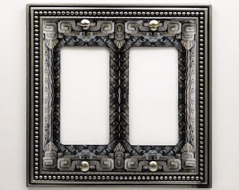 West Coast Deco Double Rocker Wall Plate