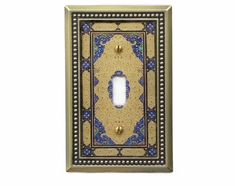 Gold and Cobalt Wall Plate