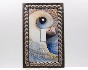 Coastal Art Light Switch Cover: Portrait of a Seagull, for your coastal style beach retreat