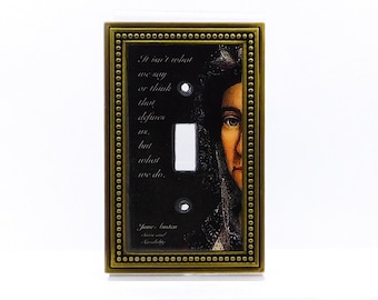 Jane Austen Quote Light Switch Cover
