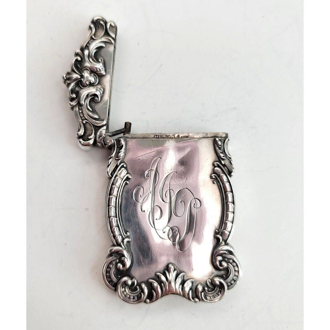 Sterling Silver Vesta Case Match Holder British C.1916 Antique CT519 - Etsy