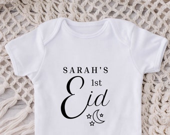 My First Eid Bodysuit w/ Personalized Name | Muslim Newborn Gift | Custom Baby | Unisex Baby Bodysuit | Baby Shower | New Baby