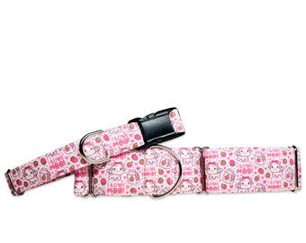 I Love Moo! CANVAS Dog Collar (Martingale, Buckle, or Tag)