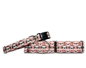 Otter Family Lineup CANVAS Dog Collar (Martingale, Buckle, or Tag)