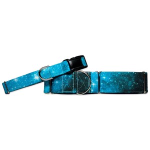 Collar para perro de lona Deep Space Dreams (martingala, hebilla o placa)