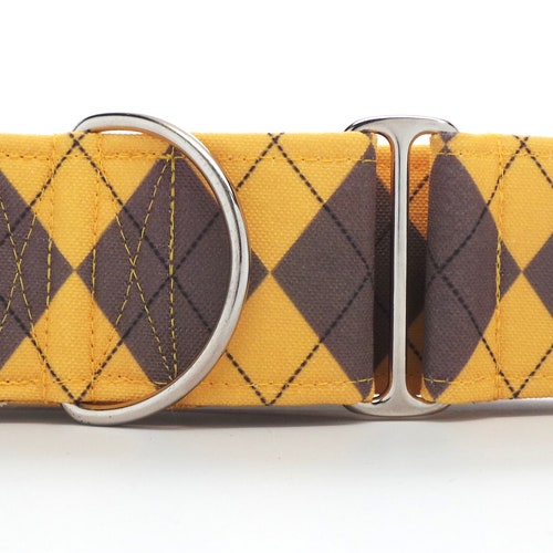 GREY Clover Block CANVAS Dog Collar martingale Buckle or Etsy