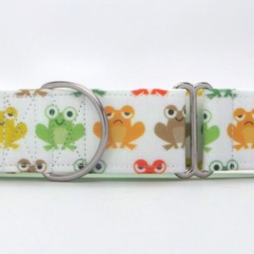 Colorful Love CANVAS Dog Collar martingale Buckle or Tag Etsy