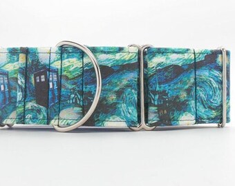 Midnight Ride CANVAS Dog Collar (Martingale, Buckle, or Tag)
