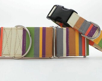 The 4th Scarf CANVAS Dog Collar (Martingale, Buckle or Tag)