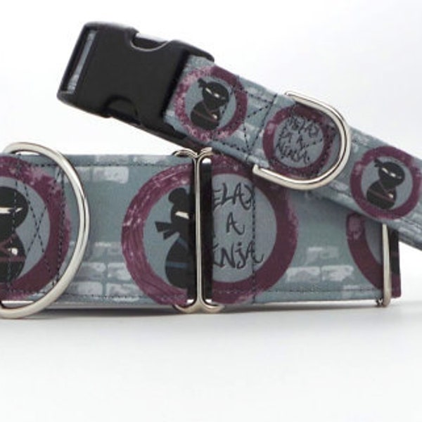 I'm A Ninja CANVAS Pet Collar (Martingale, Buckle, or Tag)