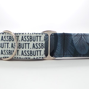 Assbutt Angel CANVAS Dog Collar (Martingale, Buckle or Tag)