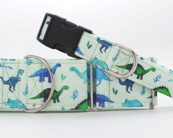 Say RAWR! CANVAS Dog Collar (Martingale, Buckle or Tag)