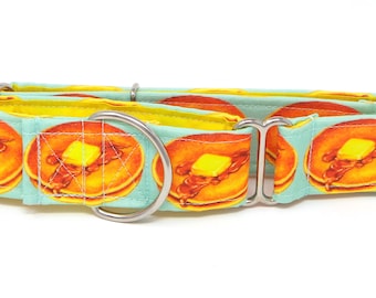 Oh Boy! Pancakes!  CANVAS Dog Collar (Martingale, Buckle or Tag)