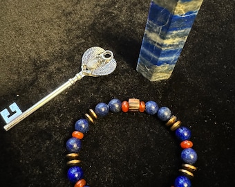 Egyptian Bracelet- Lapis Lazuli Bracelet- Stretchy Bracelet