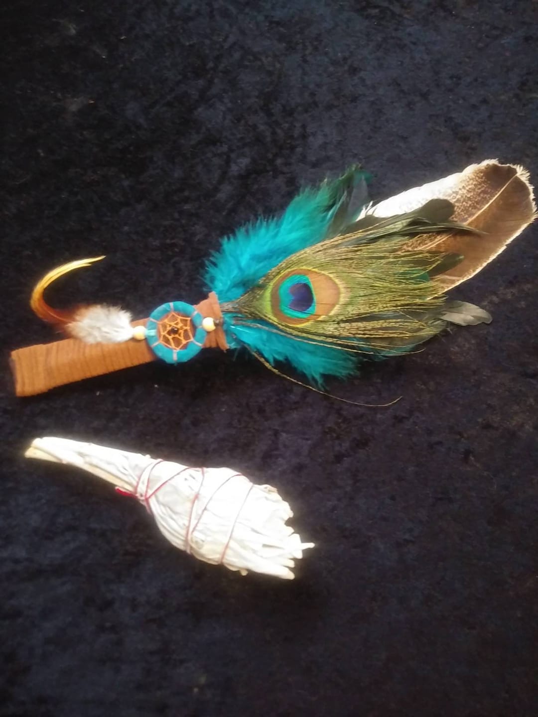 Feather Wand Smudge Feather Wand Native American Feather Wand Incense Burners Incense Ritual