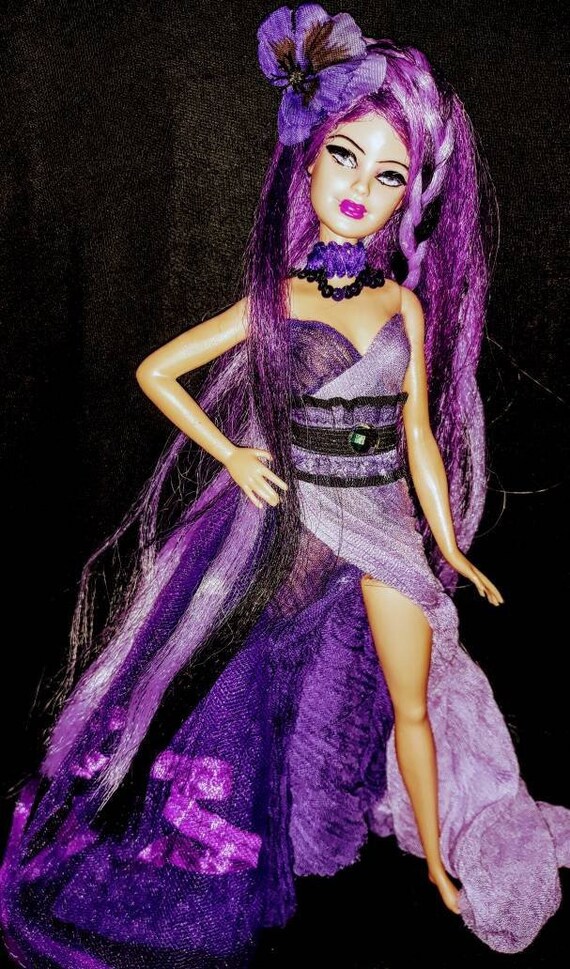 violet barbie doll