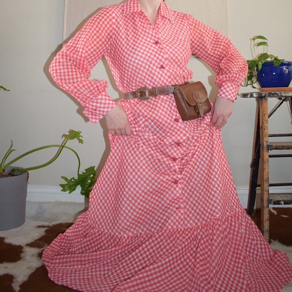 Gingham Western Dress