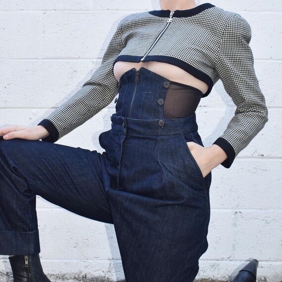 Courreges Cropped Houndstooth Jacket
