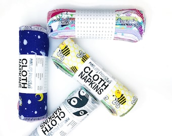 Cloth Napkins: 12 pack - Surprise Print