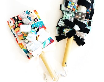Washable Duster: Flannel and Fleece Fabric Head with or without Handle