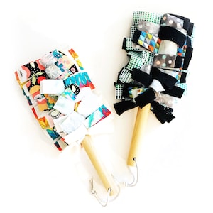 Washable Duster: Flannel and Fleece Fabric Head with or without Handle