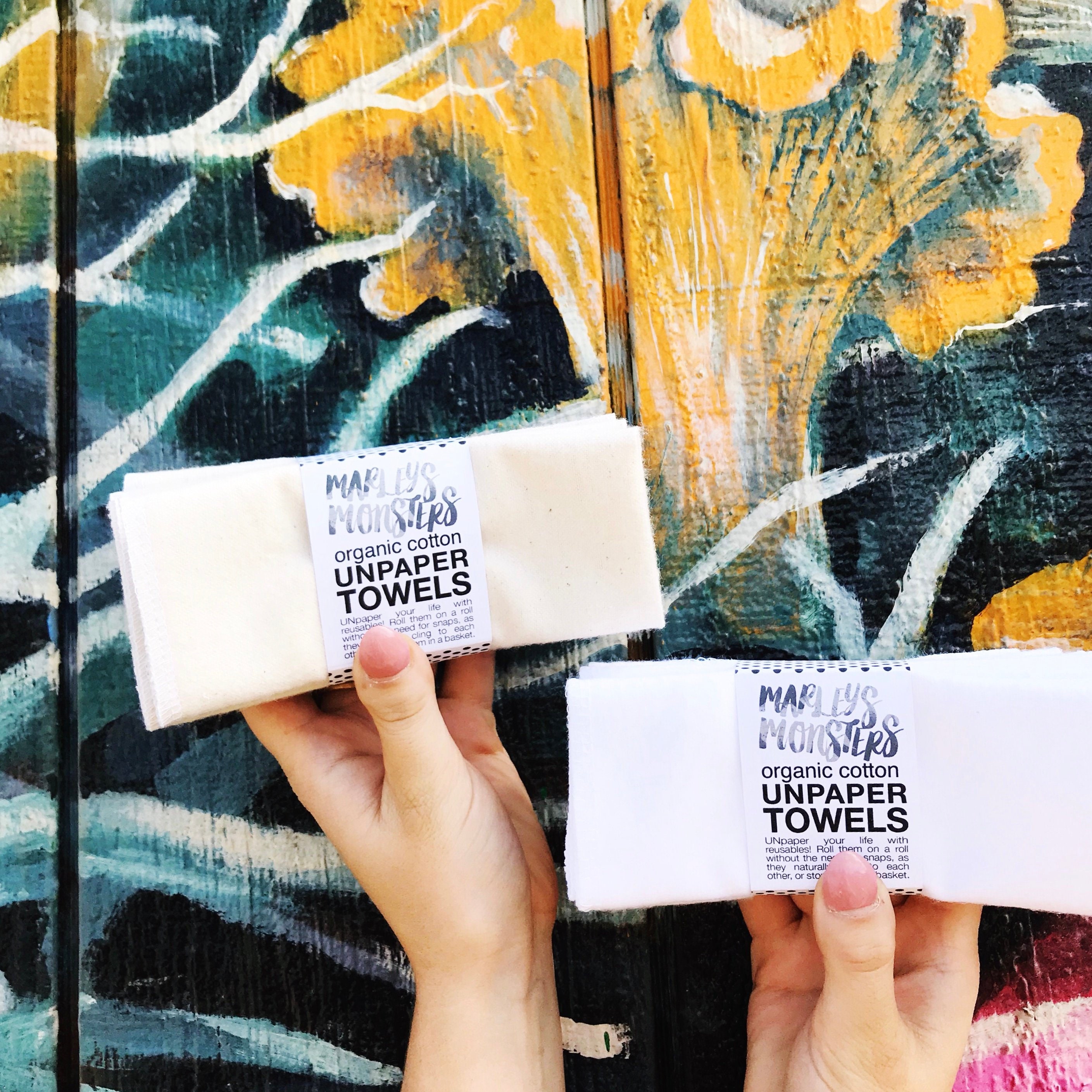UNPAPER® TOWELS: Organic. Natural or White. Choose quantity and color…